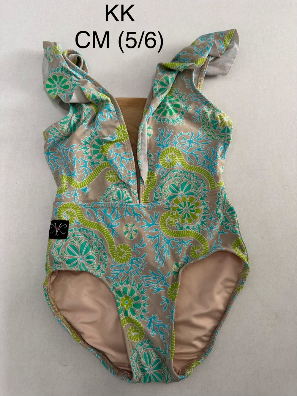 Kandi Kouture Leotard Green Floral CM